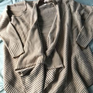 Merona Drape Front Striped Cardigan Sweater